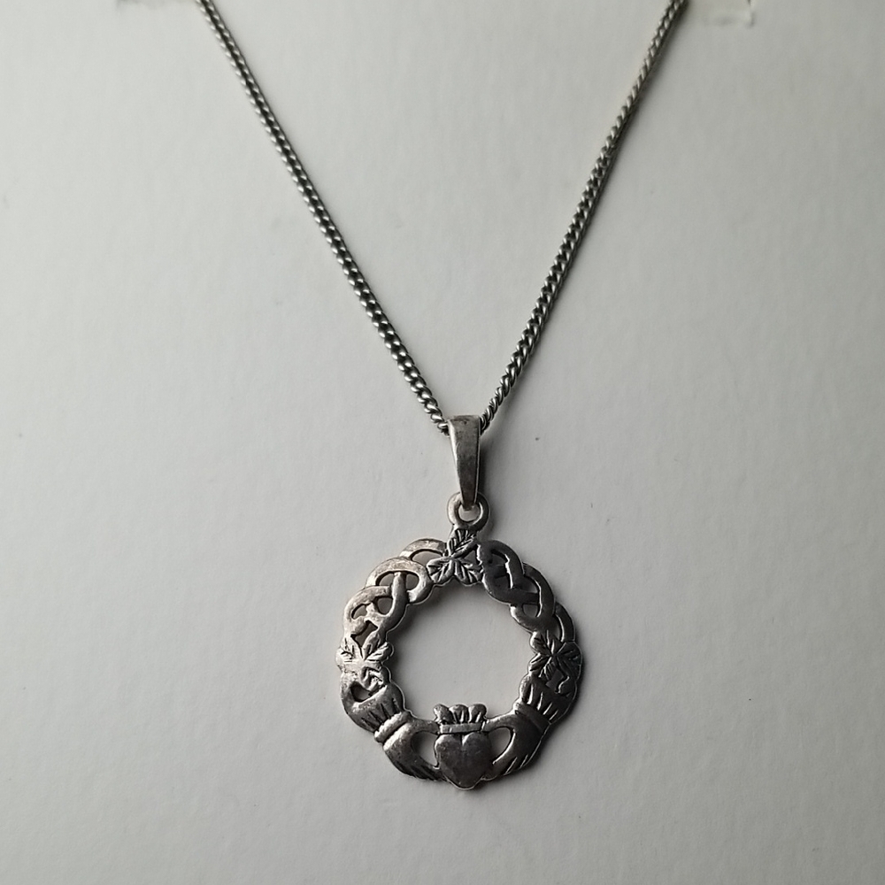 Irish Celtic Claddagh Pendant